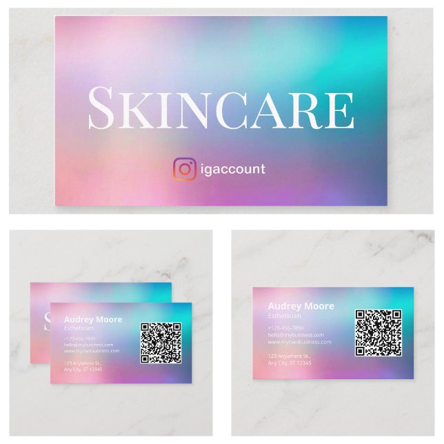 Cartão De Visita Estheticista Skincare (Esthetician Skincare Business Card
)