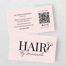 Estilista de Cabelo Moderno Código QR Rosa