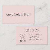 Estilista de Cabelo Rosa Bege Moderno e Elegante