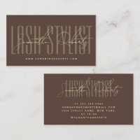 Estilista de cílios tipografia moderna script marr
