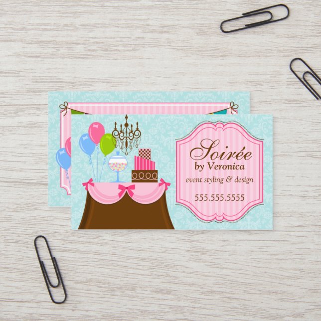 Cartão De Visita Estilista e design do evento (Frente/Verso In Situ)