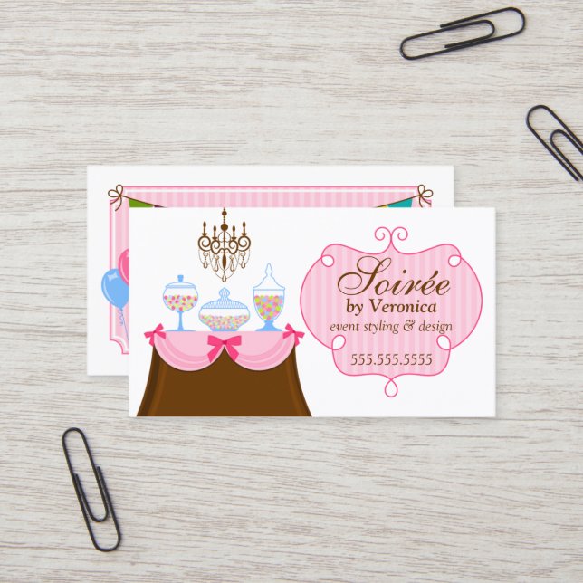 Cartão De Visita Estilista e design do evento (Frente/Verso In Situ)