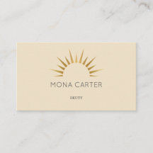 Cartão de visita estilístico do sol do art deco