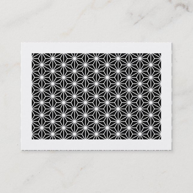 Cartão De Visita Estilo Asanoha (Bordado) (Frente)