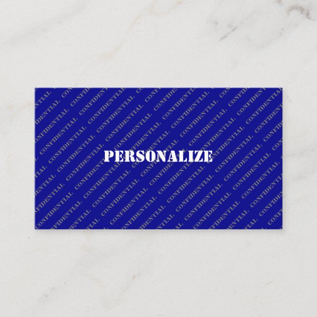 Cartão De Visita Estilo Azul do Recrutador das Forças Armadas Milit (Frente)