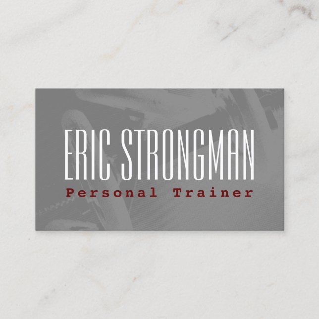 Cartão De Visita Estilo da malhação do cobrir do gym da velha (Frente)