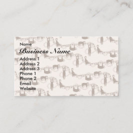 Cartão De Visita Estilo da selva de preguiça-branca