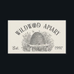 Cartão De Visita Estilo de Algodão do Apicultor Estilo Vintage Skep<br><div class="desc">Uma antiga colmeia ilustrada maravilhosamente em um cartão de visita de marfim pálido. Espaço para descrição apitiva,  produtos de colmeia e informações de contato no verso.</div>