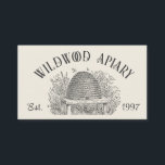 Cartão De Visita Estilo de Algodão do Apicultor Estilo Vintage Skep<br><div class="desc">Uma antiga colmeia ilustrada maravilhosamente em um cartão de visita de marfim pálido. Espaço para descrição apitiva,  produtos de colmeia e informações de contato no verso.</div>