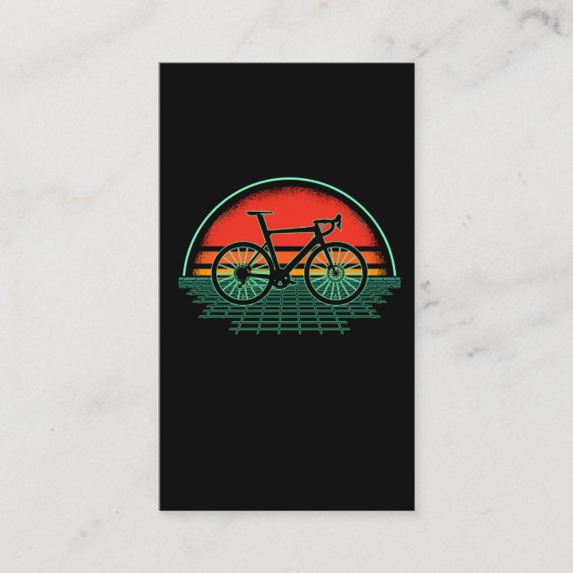 Cartão De Visita Estilo de Bicicleta Vaporwave Retro Bicycle 80s (Frente)