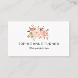 Cartão De Visita Estilo de Cabelo de Maqueamento Profissional das F