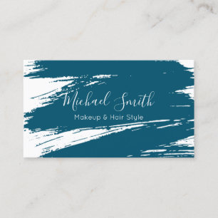 Cartão De Visita Estilo de Cabelo Makeup Estilo moderno Ming Escova
