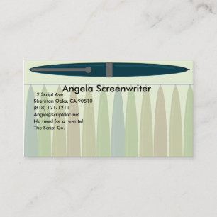 Cartão De Visita Estilo de Caneta Azul