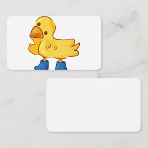 Cartão De Visita Estilo de cartoon de pato animal bonito