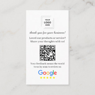 Cartão De Visita Estilo de código QR de avaliação do Google para fe