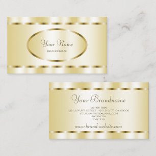 Cartão De Visita Estilo de Efeito do Shimmer Dourado Luxurioso Prof