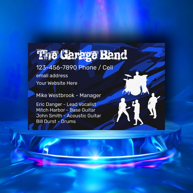 Cartão De Visita Estilo de Grunge de Banda mais legal (Criador carregado)