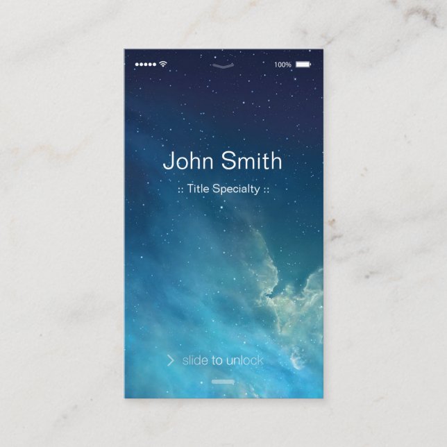 Cartão De Visita Estilo de IU Simples Genérica Flat - Concebido Exc (Frente)