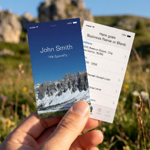 Cartão De Visita Estilo de IU Simples Personalizável do iOS iPhone