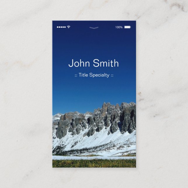 Cartão De Visita Estilo de IU Simples Personalizável do iOS iPhone (Frente)