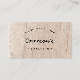 Cartão De Visita Estilo de Madeira Único - Empresa de restauração p