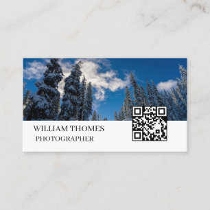 Cartão De Visita Estilo de marca de portfólio de fotografia QR mode