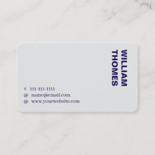 Cartão De Visita Estilo de Marca Minimalista Escandinavo Azul Fumaç