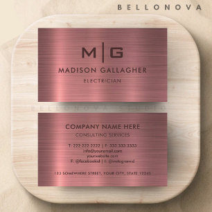 Cartão De Visita Estilo de Metal Rosa Roxo Personalizado Profission