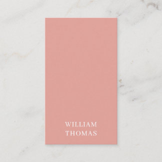 Cartão De Visita Estilo de Nome Minimalista Moderno Coral Ombre