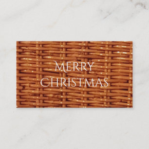 Cartão De Visita Estilo de País da Cesta de Piquenique Marrom Russ