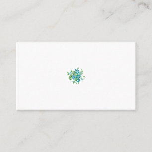 Cartão De Visita Estilo Decorativo, Mint Cream, Fountain Blue, Teal