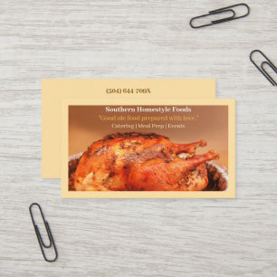 Cartão De Visita Estilo doméstico bege Comidas cozidas para casa Tu