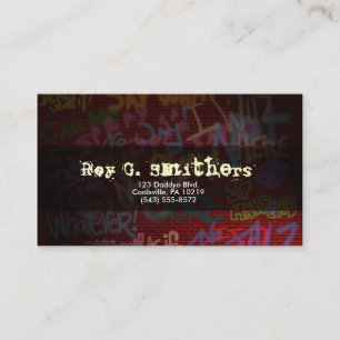 Cartão De Visita Estilo dos grafites