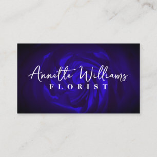 Cartão De Visita Estilo floral rosa azul