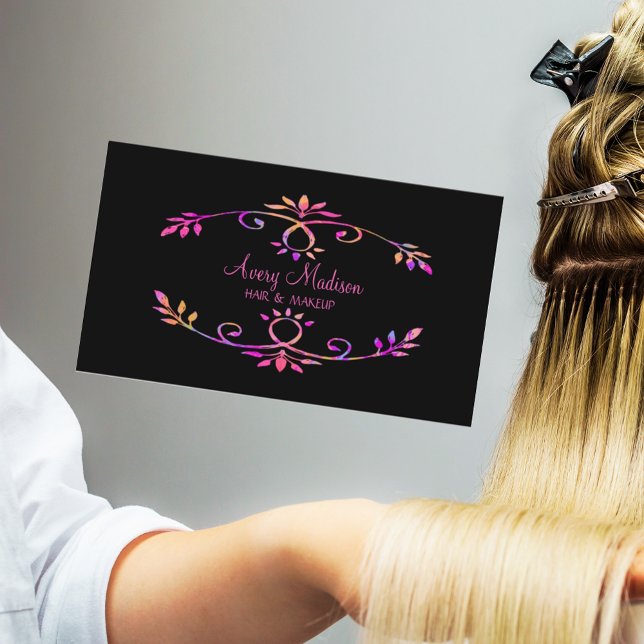 Cartão De Visita Estilo Holográfico Colorido Moderno (Criador carregado)