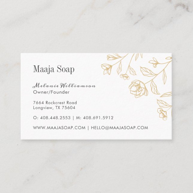 Cartão De Visita Estilo Russo De Vintagem Etch Flor Monograma (Frente)