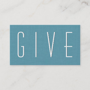 Cartão De Visita Estilo Simples Aqua NONPROFIT V37