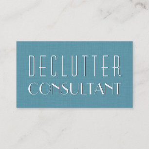 Cartão De Visita Estilo Simples CONSULTANTE do Aqua DECLUTTER V08