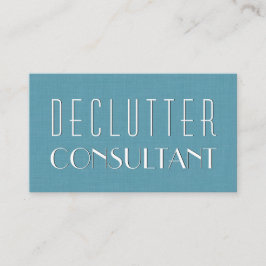 Cartão De Visita Estilo Simples CONSULTANTE do Aqua DECLUTTER V08