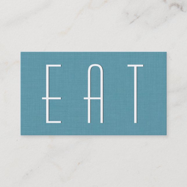 Cartão De Visita Estilo Simples de Campo RESTAURANTE Aqua V63 (Frente)