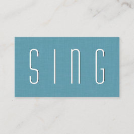 Cartão De Visita Estilo Simples V38B do Aqua VOICE TEACHER