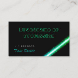 Cartão De Visita Estilo verde chic teal em preto clássico motonível