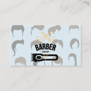 Cartão De Visita Estilos de Cabelo para Homens e Mulheres Ferramen