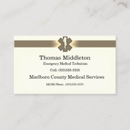 Cartão De Visita Estrela bege da vida útil EMS/Cartão de contato EM