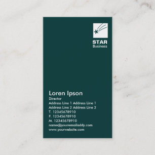 Cartão De Visita Estrela Clara - Verde Escuro