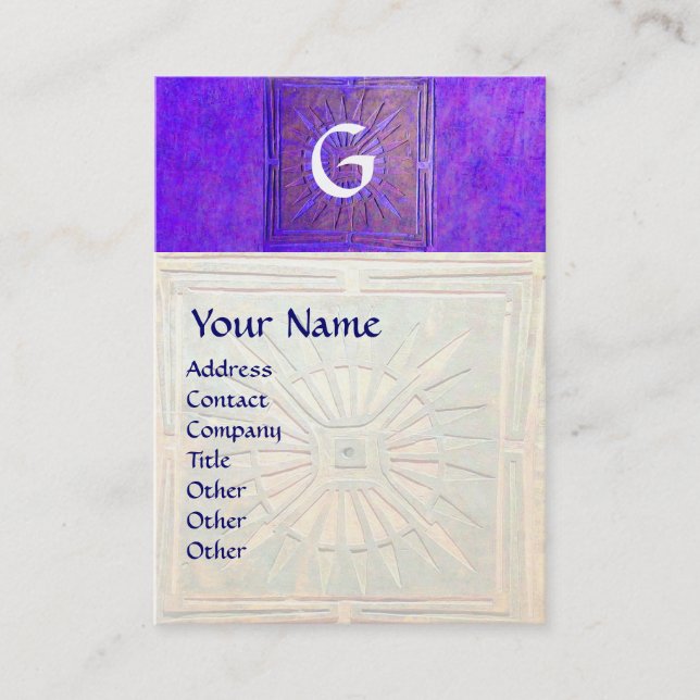 CARTÃO DE VISITA ESTRELA DA MANHÃ, MONOGRAMA (Frente)