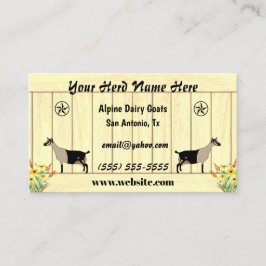 Cartão De Visita Estrela de cabras de cabra alpina