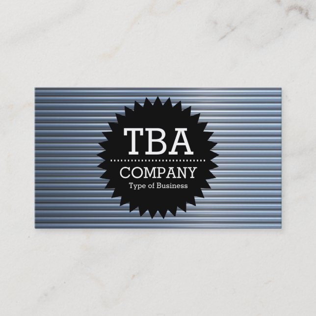 Cartão De Visita Estrela de Círculo Negro v2 - Tubos de Cromo (Frente)