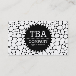 Cartão De Visita Estrela de círculo preto v2 - Abstrato 160417