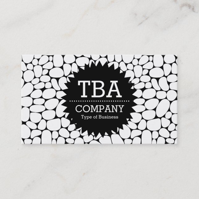 Cartão De Visita Estrela de círculo preto v2 - Abstrato 160417 (Frente)